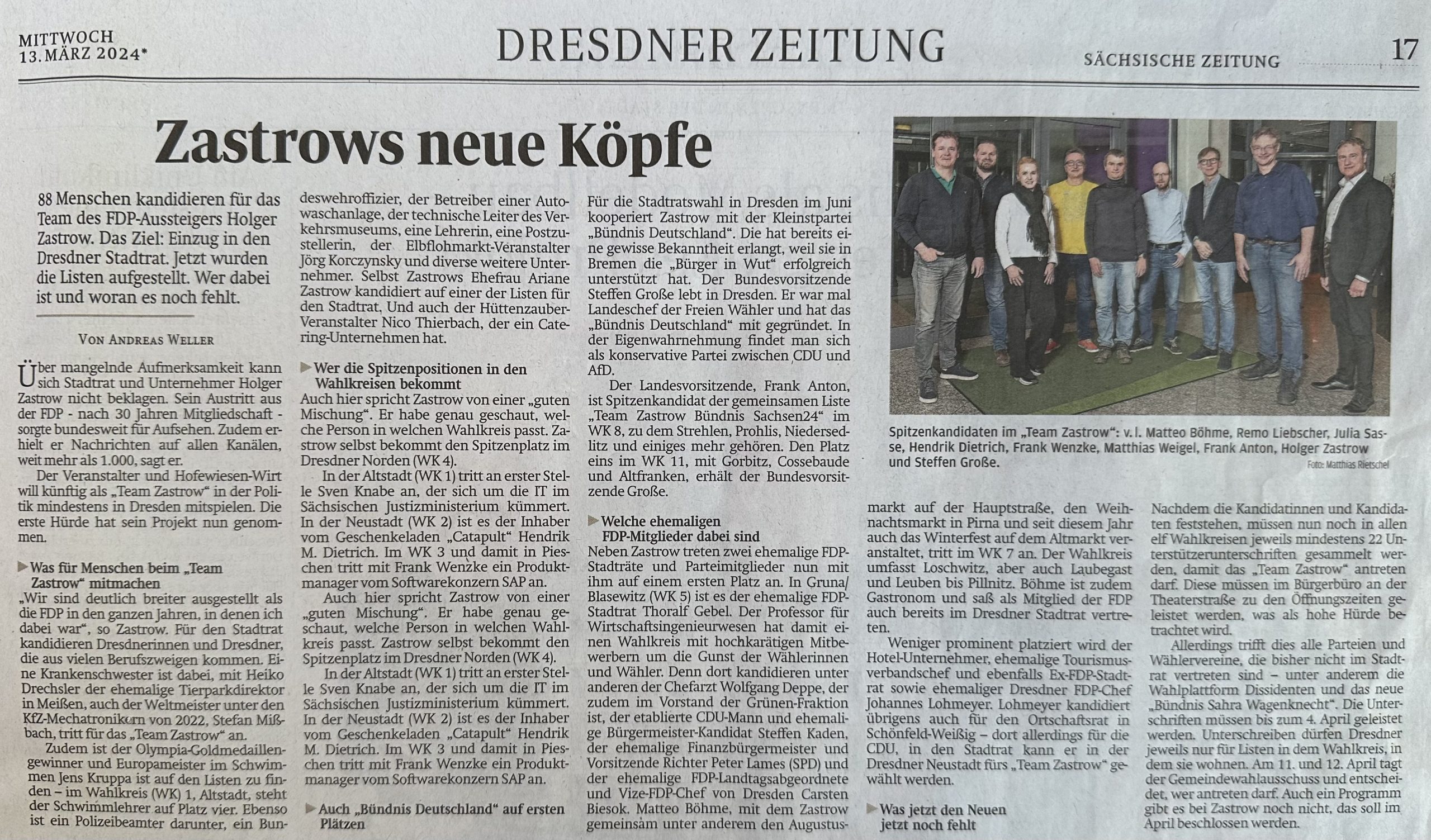 Sächsische Zeitung vom 13.03.2024